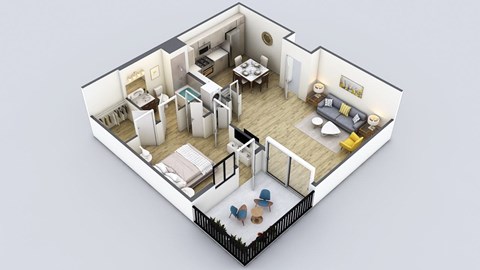 Floor plan for 1 bed, 1 bath, 2000 sqft